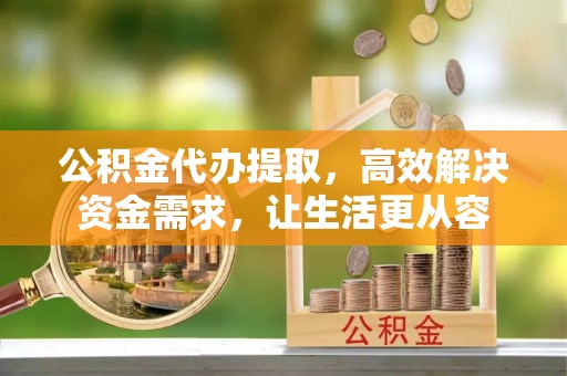 南城公积金代办提取，高效解决资金需求，让生活更从容