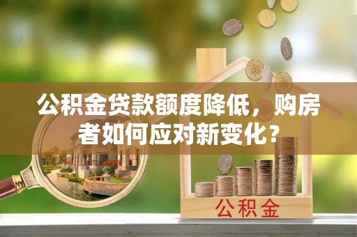 南城公积金贷款额度降低，购房者如何应对新变化？