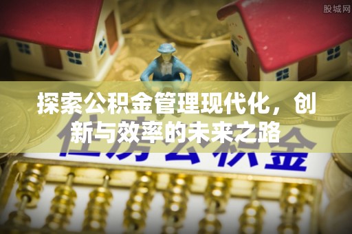 南城探索公积金管理现代化，创新与效率的未来之路
