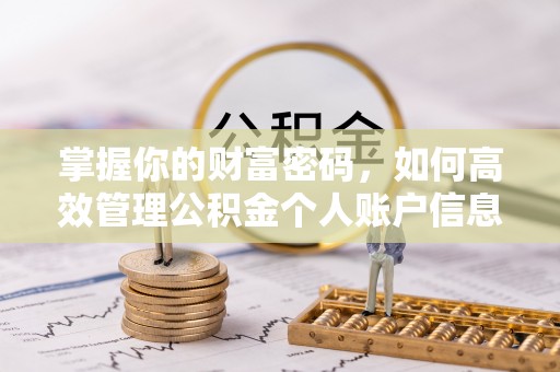 南城掌握你的财富密码，如何高效管理公积金个人账户信息