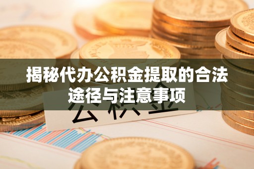 南城揭秘代办公积金提取的合法途径与注意事项