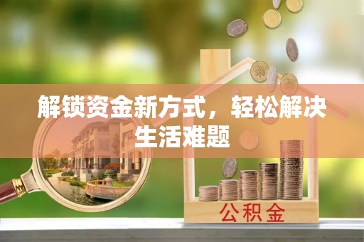 南城解锁资金新方式，轻松解决生活难题