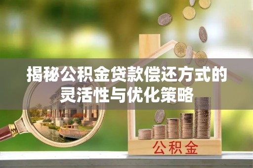 南城揭秘公积金贷款偿还方式的灵活性与优化策略