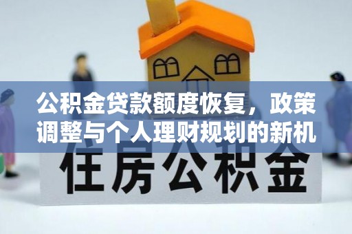 南城公积金贷款额度恢复，政策调整与个人理财规划的新机遇