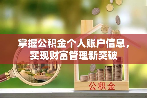 南城掌握公积金个人账户信息，实现财富管理新突破