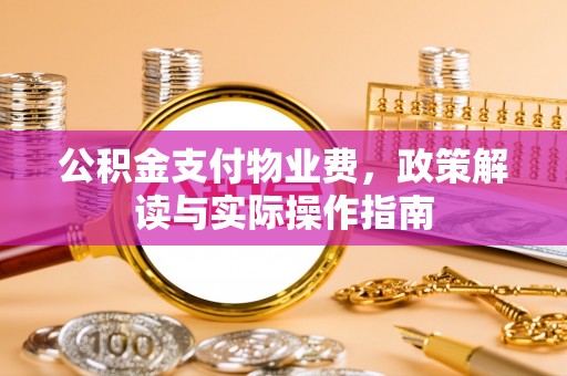 南城公积金支付物业费，政策解读与实际操作指南