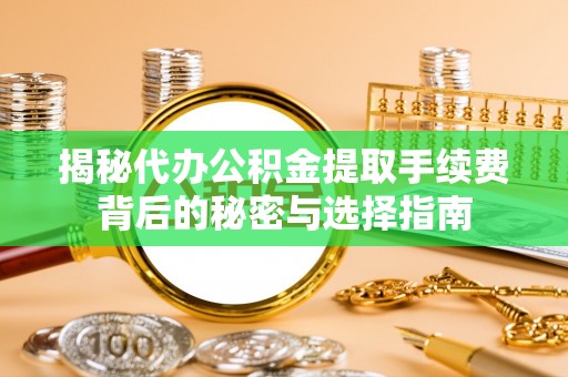 南城揭秘代办公积金提取手续费背后的秘密与选择指南