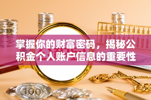 南城掌握你的财富密码，揭秘公积金个人账户信息的重要性
