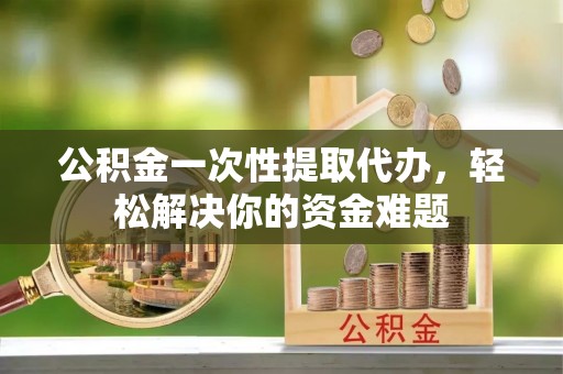 南城公积金一次性提取代办，轻松解决你的资金难题
