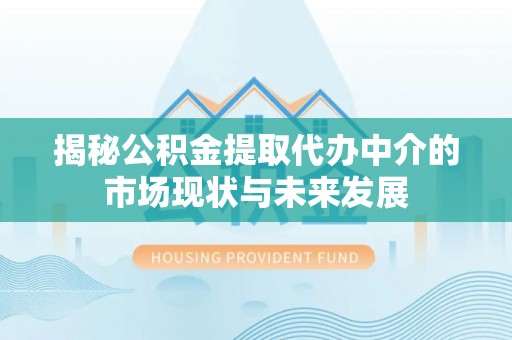 南城揭秘公积金提取代办中介的市场现状与未来发展