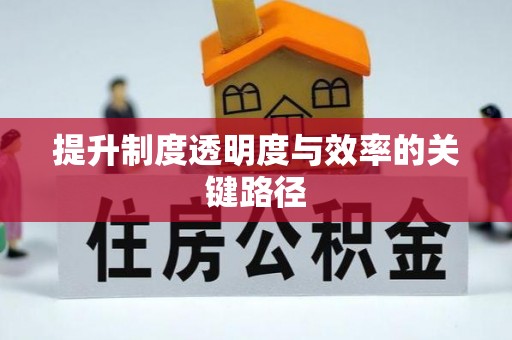 南城提升制度透明度与效率的关键路径