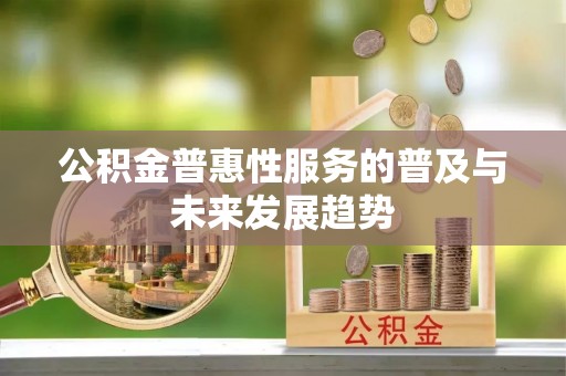 南城公积金普惠性服务的普及与未来发展趋势